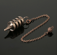Load image into Gallery viewer, Cone layered metal pendulum, copper colour
