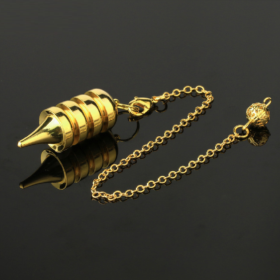 Cone layered metal pendulum, gold colour