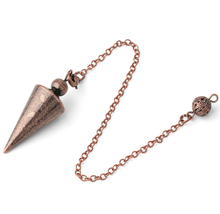 Load image into Gallery viewer, Cone metal pendulum in copper
