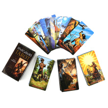 Load image into Gallery viewer, Modern Spellcaster&#39;s Tarot Cards box image and card spread
