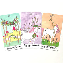 Load image into Gallery viewer, Crystal Unicorn Tarot Cards sample cards
