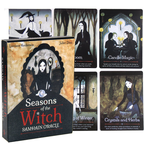 Seasons of the Witch Oracle Cards with spread