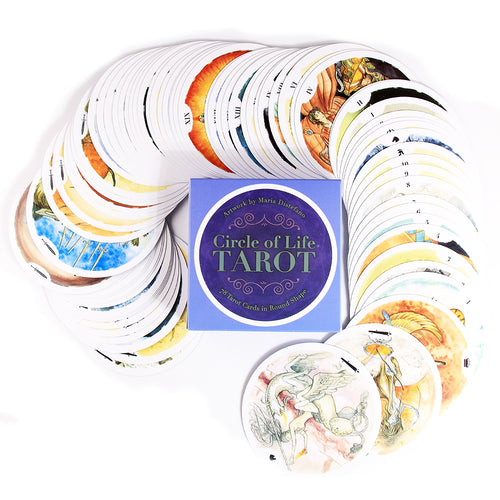 Circle Of Life Round Tarot Cards box and circle card spread 