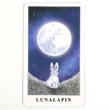 Load image into Gallery viewer, The Lunalapin Rabbit tarot card deck design
