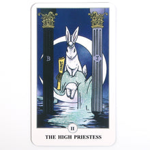 Load image into Gallery viewer, The Lunalapin Rabbit tarot card deck high priestess
