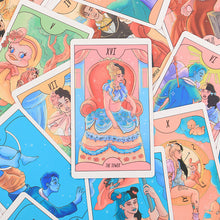 Load image into Gallery viewer, Crybaby Tarot Cards sample spread scattered
