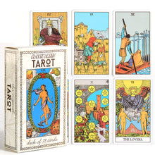 Load image into Gallery viewer, Classic Design Tarot Cards Deck box image and spread
