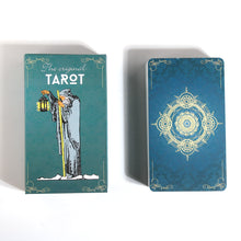 Load image into Gallery viewer, The Original Borderless Tarot Cards box image and card design
