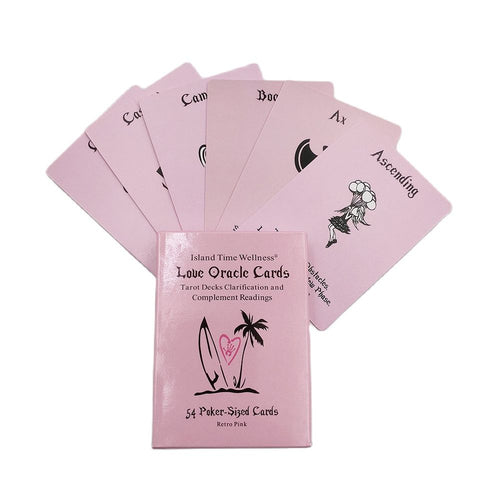 Island time wellness pink Love Oracle Cards