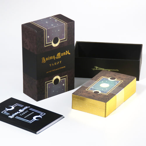 Anima Mundi Tarot Cards Premium Box Set. Gold foiled with guidebook.