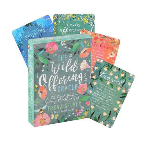 The Wild Offering Oracle Cards box and spread