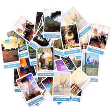 Load image into Gallery viewer, Claude Monet Impressionism art tarot cards scattered

