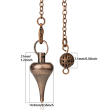 Load image into Gallery viewer, Teardrop Metal Pendulum measurements
