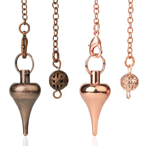 Teardrop Metal Pendulum copper and rose gold