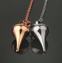 Load image into Gallery viewer, Teardrop Metal Pendulum silver and rose gold
