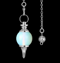 Load image into Gallery viewer, Spherical Shuttle Crystal Pendulum opal
