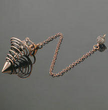 Load image into Gallery viewer, Metal Spiral Pendulum copper colour
