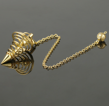 Load image into Gallery viewer, Metal Spiral Pendulum gold
