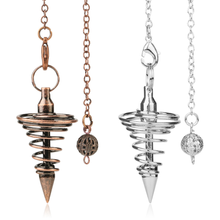 Load image into Gallery viewer, Metal Spiral Pendulum silver and copper
