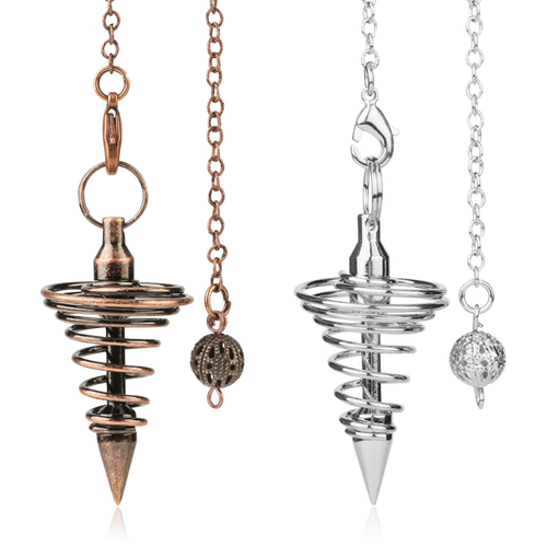 Metal Spiral Pendulum silver and copper