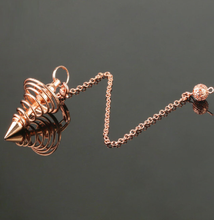 Load image into Gallery viewer, Metal Spiral Pendulum rose gold
