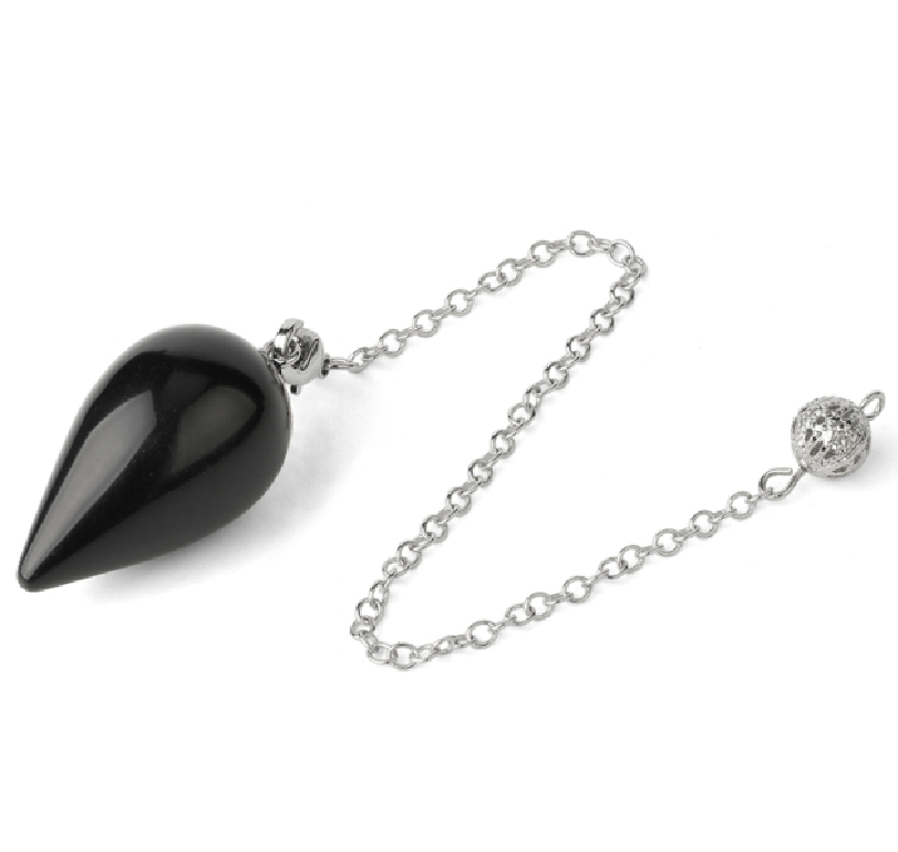 Waterdrop Healing Crystal Pendulum black onyx