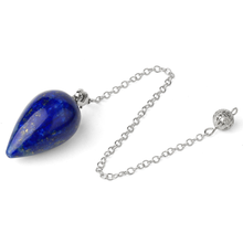 Load image into Gallery viewer, Waterdrop Healing Crystal Pendulum Lapis lazuli
