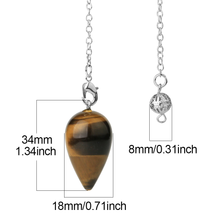 Load image into Gallery viewer, Waterdrop Healing Crystal Pendulum measurement
