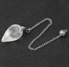 Load image into Gallery viewer, Waterdrop Healing Crystal Pendulum white crystal
